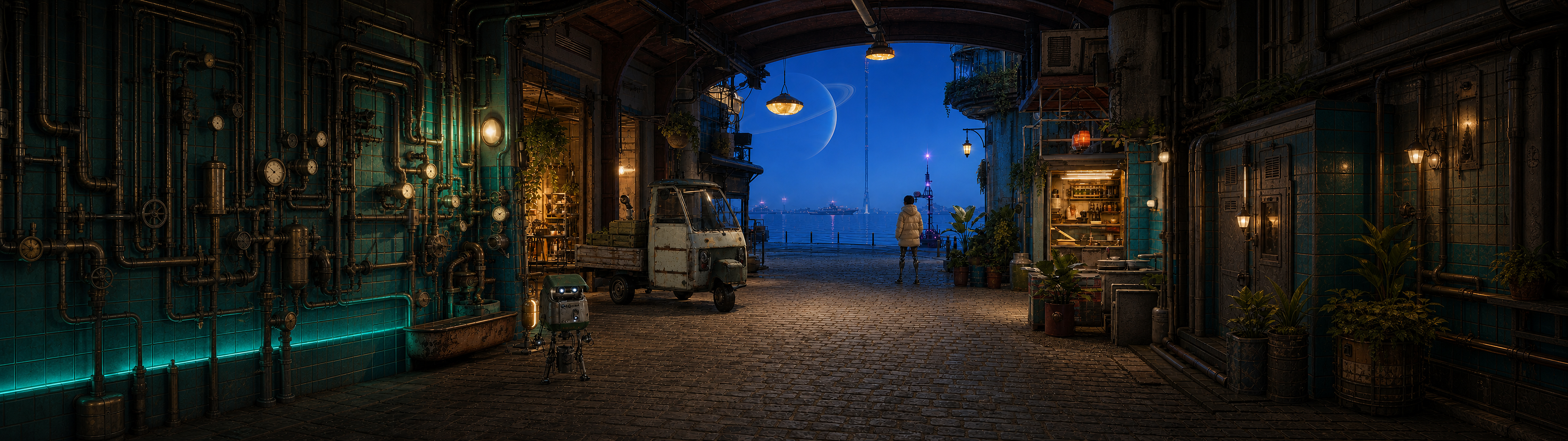 Harbour Arcade — Blue Hour