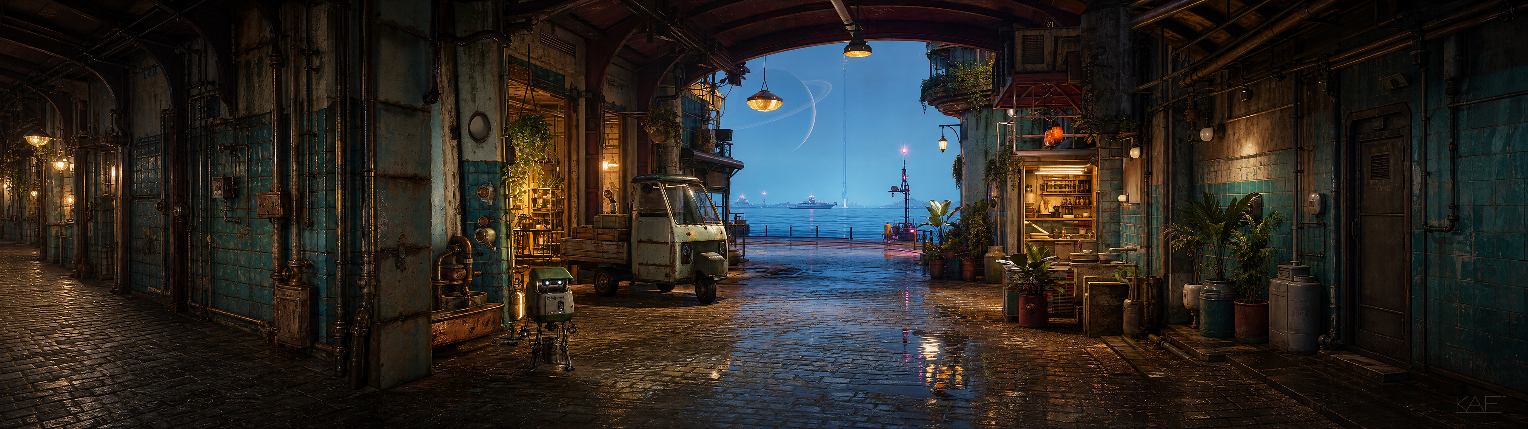 Harbour Arcade Colourscape Ultrawide ZoomedOut